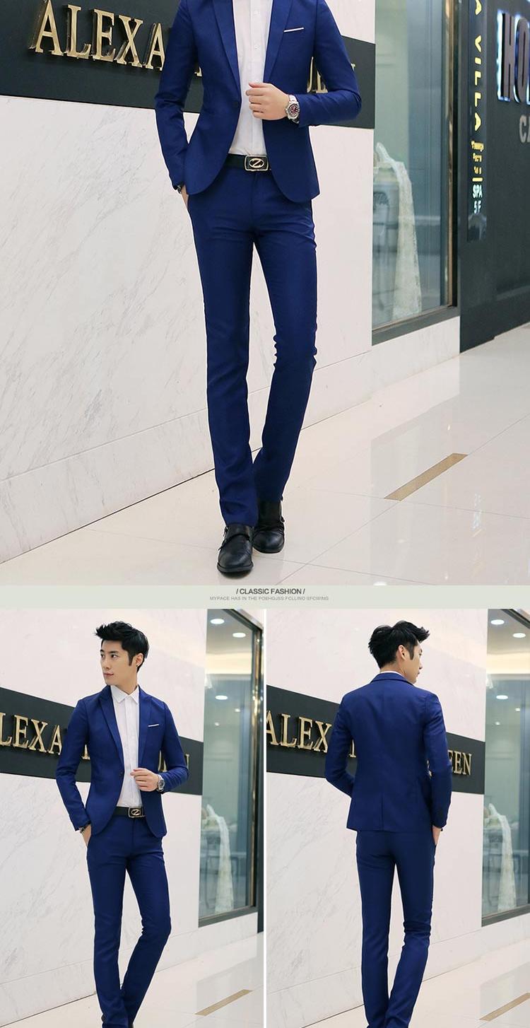 Bộ đồ vest nam hai mảnh kinh doanh phù hợp với chuyên nghiệp Tây trang trí body chú rể quần sooc nam