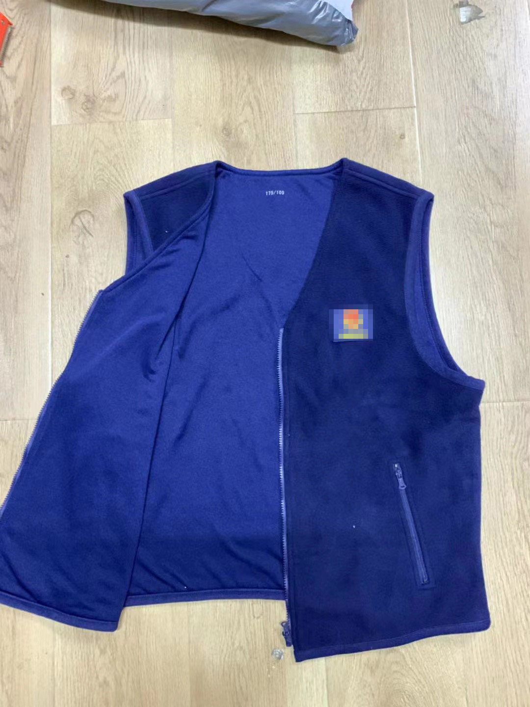 Fire velvet vest V-neck warm and cold-proof autumn and winter men's flame blue fleece waistcoat