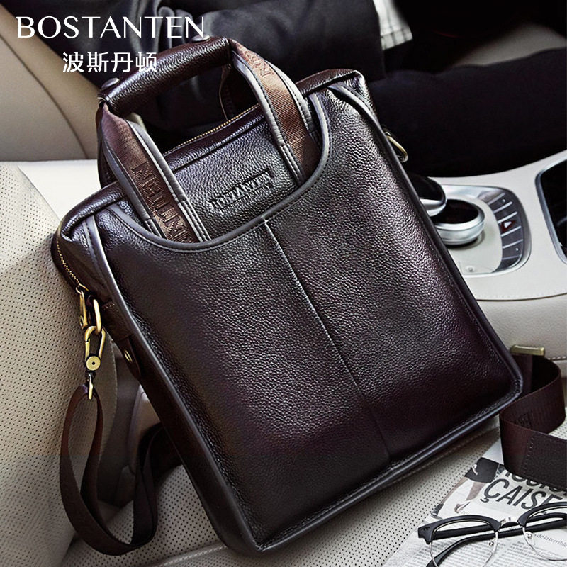 Posdington men's handbag Handbag Bull Leather Harp single shoulder bag genuine leather Business briefcase Men's bag Inclined Satchel