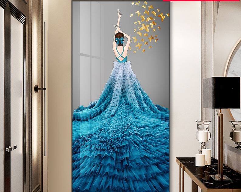 Good implication is facing the door porch painting modern light luxury simple is facing the door wall painting the door wall painting