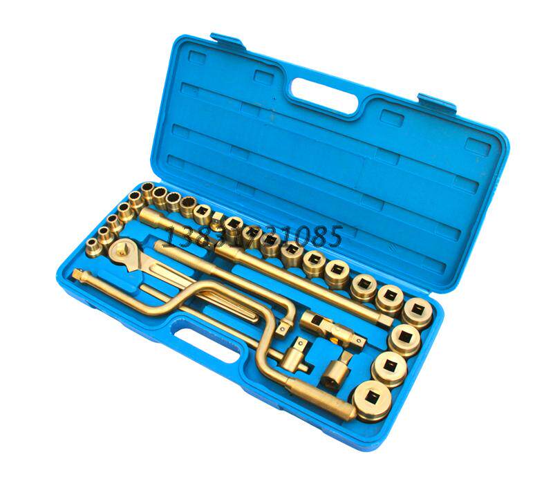 Explosion-proof socket wrench 32 pieces set 9 pieces 10 pieces 13 pieces 17 pieces 28 pieces non-sparking copper socket head