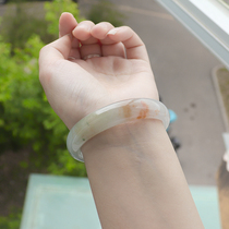 Jade jewelry Jade bracelet Ice violet Yang green spring color Noble Concubine ladies bracelet bracelet natural A goods