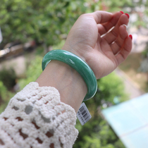 Xiaoliangzi emerald old pit ice seed full green bracelet A goods jade bracelet Yang green jade bracelet female princess bracelet