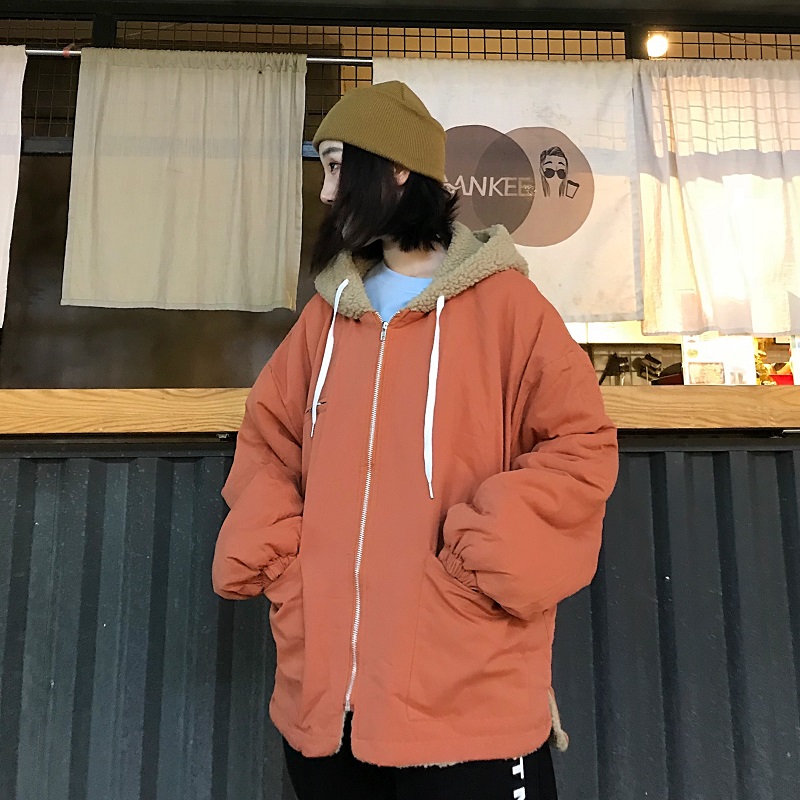 Retro port gió chic phiên bản Hàn Quốc của xu hướng lỏng lẻo cotton mùa đông quần áo cotton sinh viên thanh niên dày áo nữ áo phao nữ mũ lông