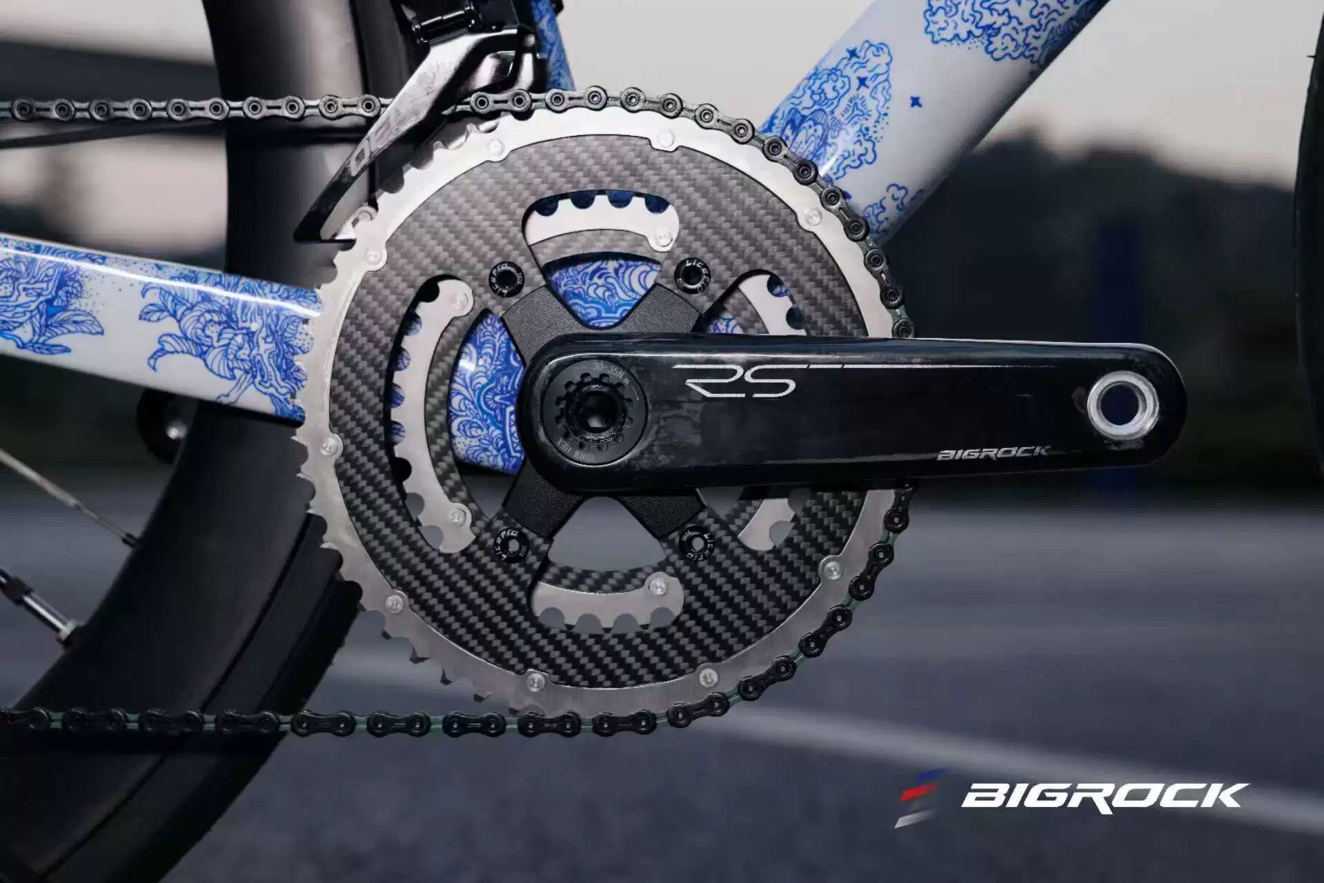 Bigrock rs carbon fiber road bike crankset (2nd generation 