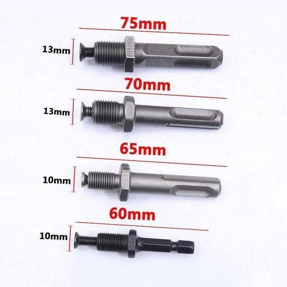 전기 해머 변환 척 액세서리 공압 전기 드릴 비트 커넥터 사각형 핸들 원형 핸들 육각 핸들 전기 렌치 변환 막대