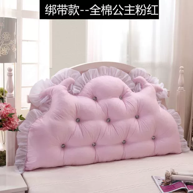 Cotton Princess Bedside Cushion Core Bed Gối tựa lưng lớn Cotton dài Gối Eo Tatami Headboard Soft Case - Trở lại đệm / Bolsters