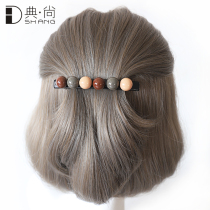 Morandi color Doudou word clip hairpin female Korean top clip spring clip hairpin headdress clip back of the head