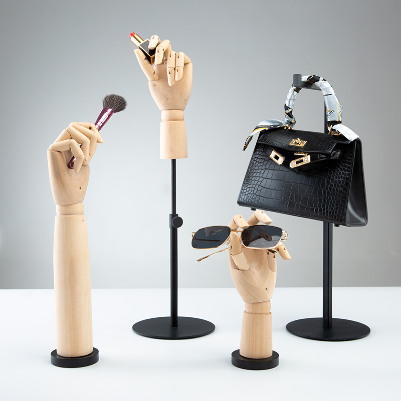 Eurostyle Wooden Palm Joint Hand Birthday Gift Model Creative Home Small Furnishing Desk Decorations Hem