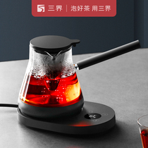 Three-world tea set C1-C side handle cooking tea with heat preservation and kettle tea special electric kettle tea water separation pot