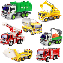 Large number voice inertia childrens toy car sanitation car fire cloud ladder car simulation engineering car model car model