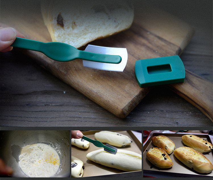 Face Master Arc Cut Bag Knife European Style Bread Method Stick Cutting Bag Knife Tool Carbon Steel Knife Plastic Knife Baking Tool