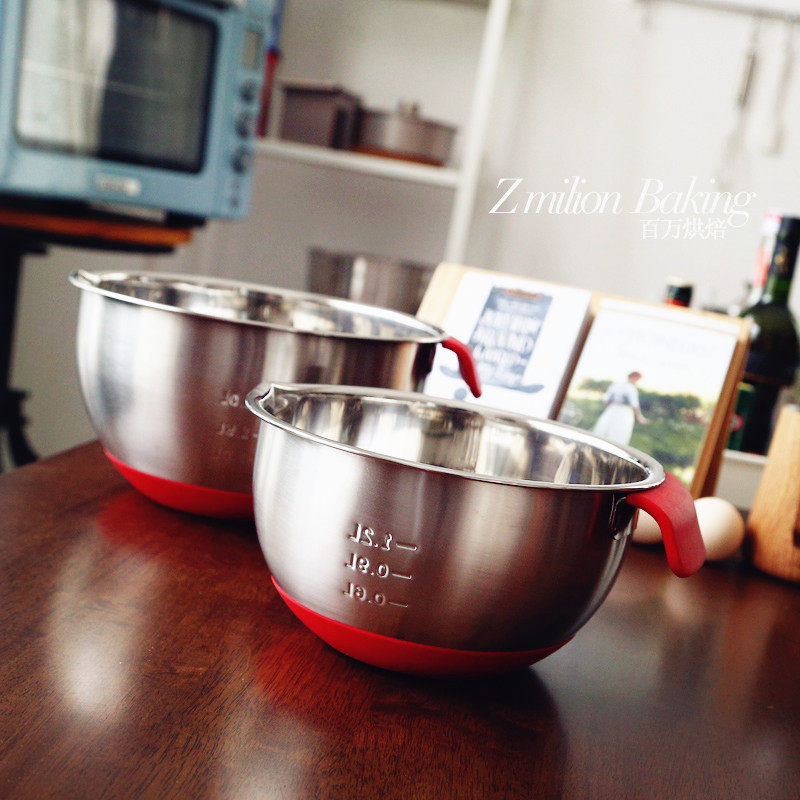 Stainless Steel Egg Bowl deepened thickening milk froth machine cream basin non-slip splash-proof cover baking tool cake mixing household