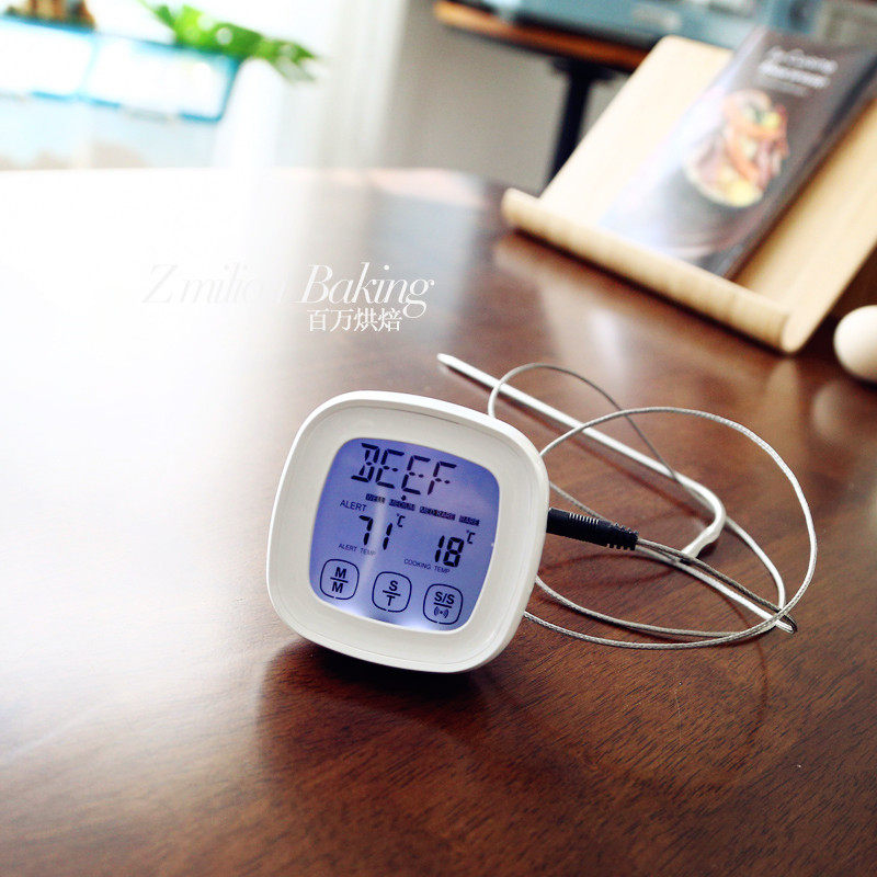 Home Food Oven Thermometer Baking Kitchen Water Temperature Oil Temperature Alarm Electronic Food Liquid Thermometers Probe