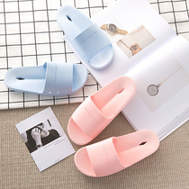 Bathroom slippers new summer anti-slip hollow leakage bathing household indoor men and women soft Korean style couple sandals slippers