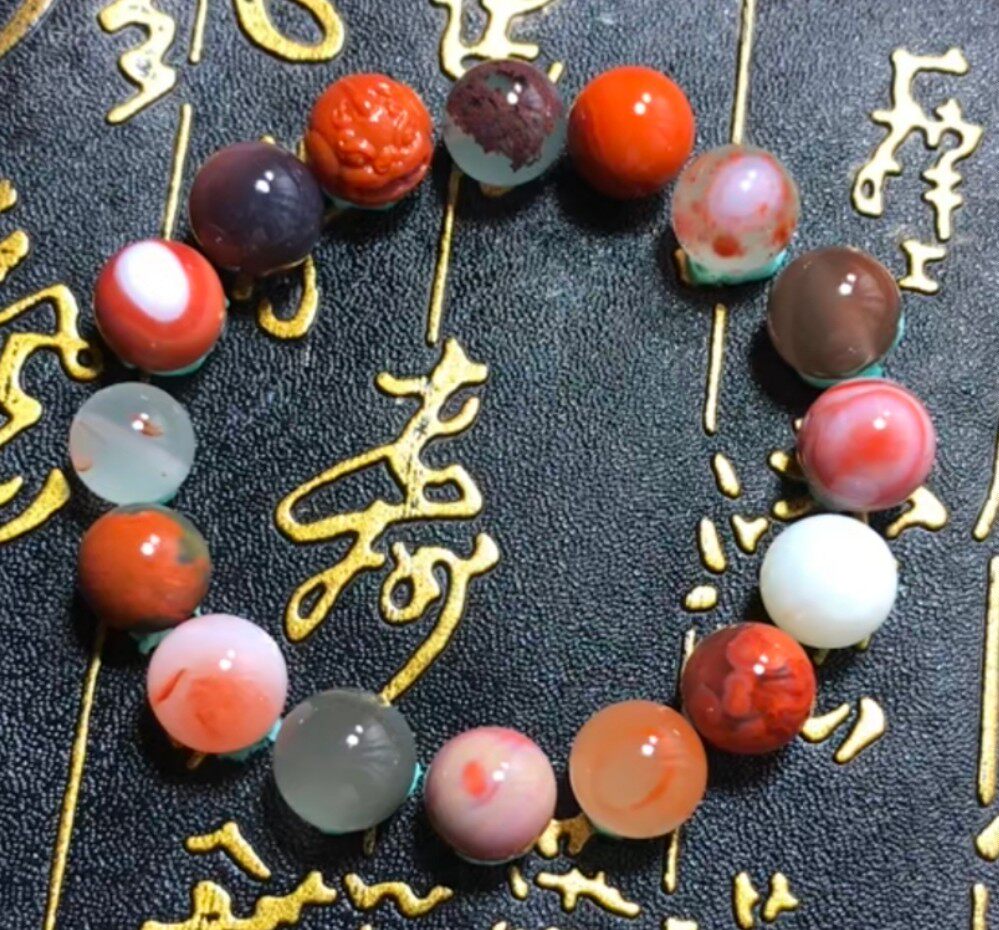 Su's South Red New Duobao Ice Drifting Lychee Frozen Persimmon Red Flame Pattern Rose Red Red Black Material Live Payment Link