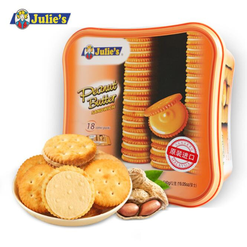 Snack Malaysia Julies Juti Juti Pure Peanut Butter Sandwich Cookie 540g