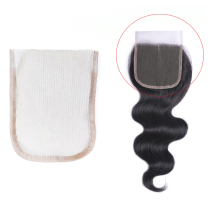 4 * 4 lace hair block mesh bottom wig mesh hat lace Closure real person textured a buds lace hair net