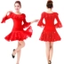 Trang phục múa vuông mùa hè mới tay áo kèn tay áo sơ mi sequin váy ngắn phù hợp với trang phục khiêu vũ Latin - Khiêu vũ / Thể dục nhịp điệu / Thể dục dụng cụ váy dancesport latin Khiêu vũ / Thể dục nhịp điệu / Thể dục dụng cụ