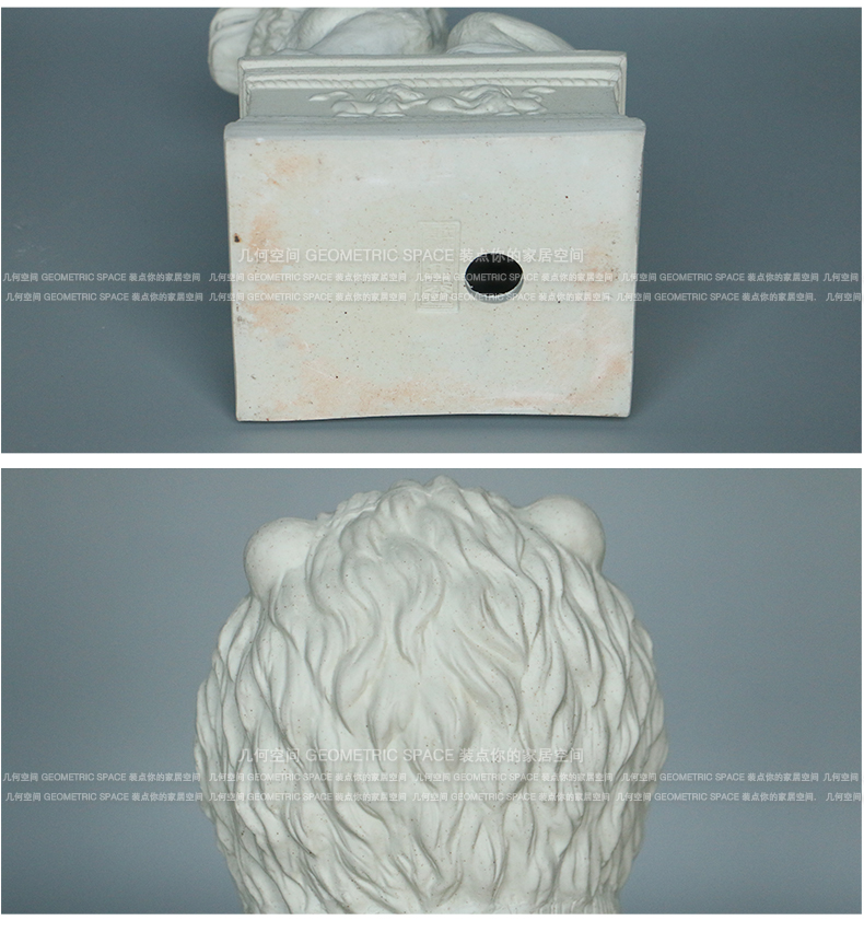 Jingdezhen white town curtilage the lion furnishing articles a Chinese sitting room porch study housewarming gift ceramic arts and crafts