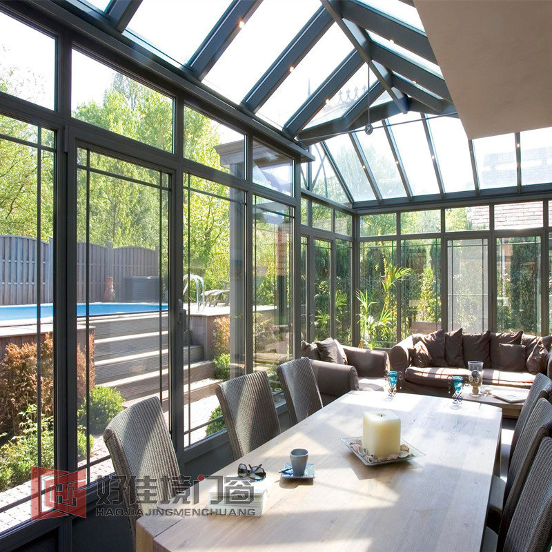 Villa seal balcony terrace European garden sunshine room break bridge aluminum alloy aluminum bag window and window