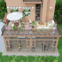Terrace Terrace Yangguang Room Custom Villa Broken Bridge Aluminum Doors And Windows Seal Balcony Tempered Glass Aluminum Alloy Awning