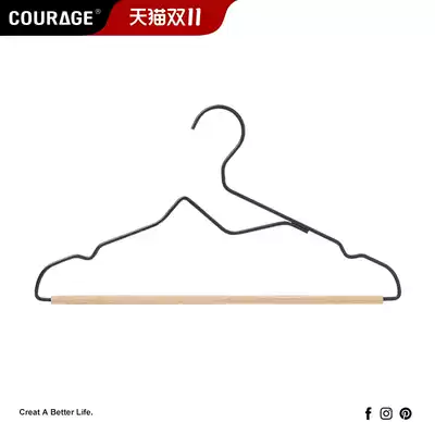 Carriqi household beech wood clothes rack drying rack no-slip clothes rack wardrobe household clothes hanger