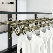 COURAGE balcony telescopic drying rack outdoor sliding window outer drying rack folding clothes drying rack outdoor cold clothes rack