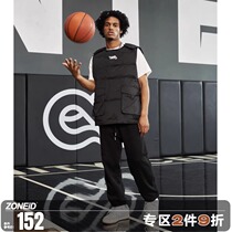 ZONEiD Sport Cotton Machia Mens American Basketball Training Tactical Functions of Autumn Winter Loose Warm and Shoulder Horse Chia