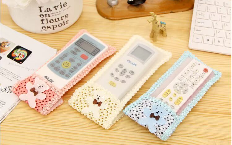 Multi-kích thước Teddy Bear Hàn Quốc vải ren đặt TV điều khiển từ xa máy điều hòa không khí điều khiển từ xa vỏ bảo vệ bộ bìa bụi - Bảo vệ bụi bao trùm máy giặt