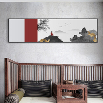 New Chinese bedroom bedside decorative painting living room sofa background wall hanging painting banner ink painting Chinese style light luxury painting