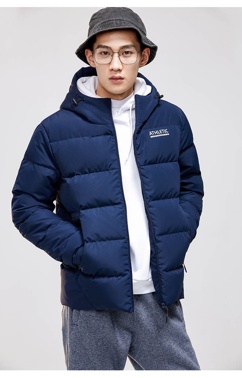Anta down jacket nam 2019 mùa đông mới nhẹ áo khoác trùm đầu ngắn chống gió dày áo ấm xuống - Thể thao xuống áo khoác —