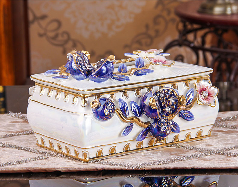 SAN road fort European tissue boxes sitting room home furnishing articles creative ceramic tissue box carton boxes