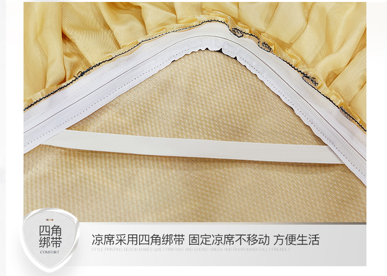 Mới châu Âu ren băng lụa đầm ba mảnh 1,8mx2 m giường điều hòa không khí mùa hè mát mat có thể tháo rời giặt - Váy Petti drap giường có viền