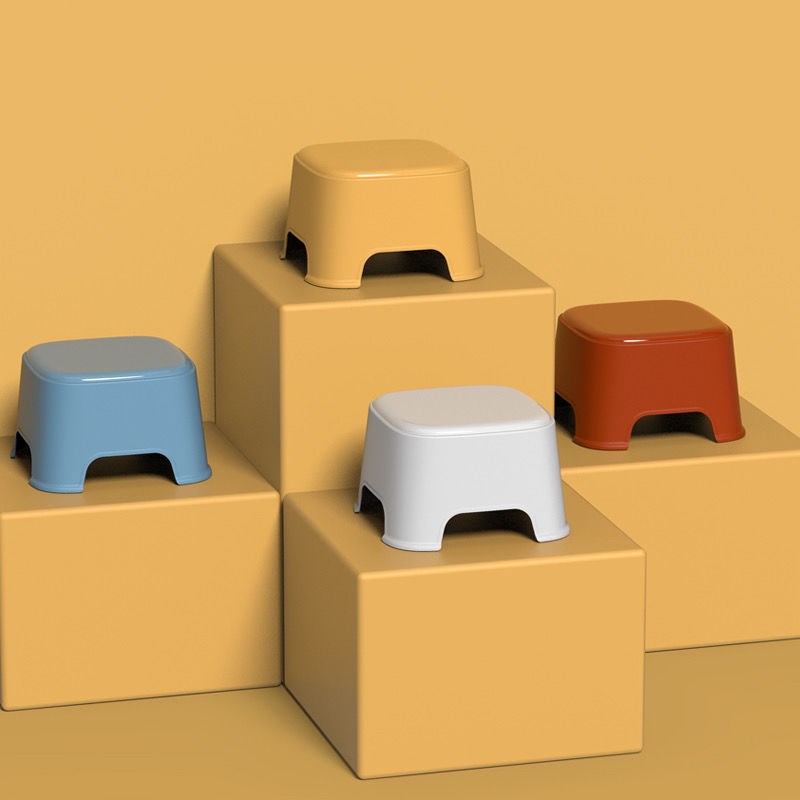 Thick plastic dwarf stool housebaby bathing small stool footstool children step on footstool bathroom anti-slip bench bench