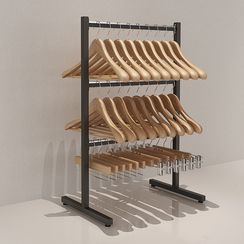 Metal stainless steel disassembly simple dress store clothes pants rack hanger storage shelf modern removable multi-layer rack