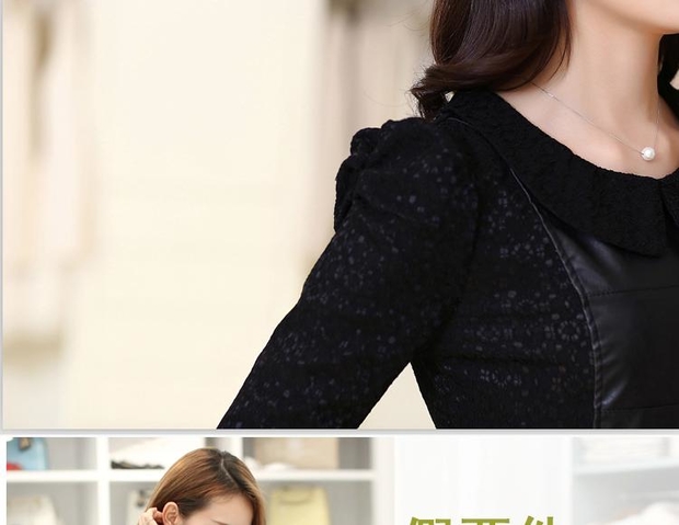 Thời trang mùa thu mới mùa đông 2017 ve áo eo cao bao phủ bụng váy mỏng váy dày windproof da váy PU váy thời trang công sở nữ cao cấp
