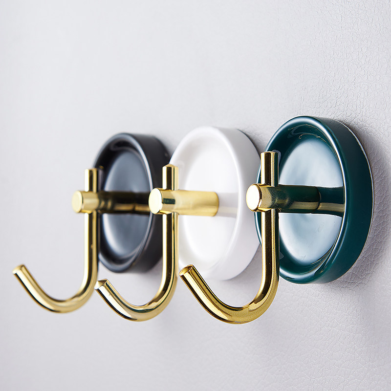 Towel hook light luxury creative punch-free kitchen sticky hook bathroom dressing room wall hanging clothes hook into the door porch