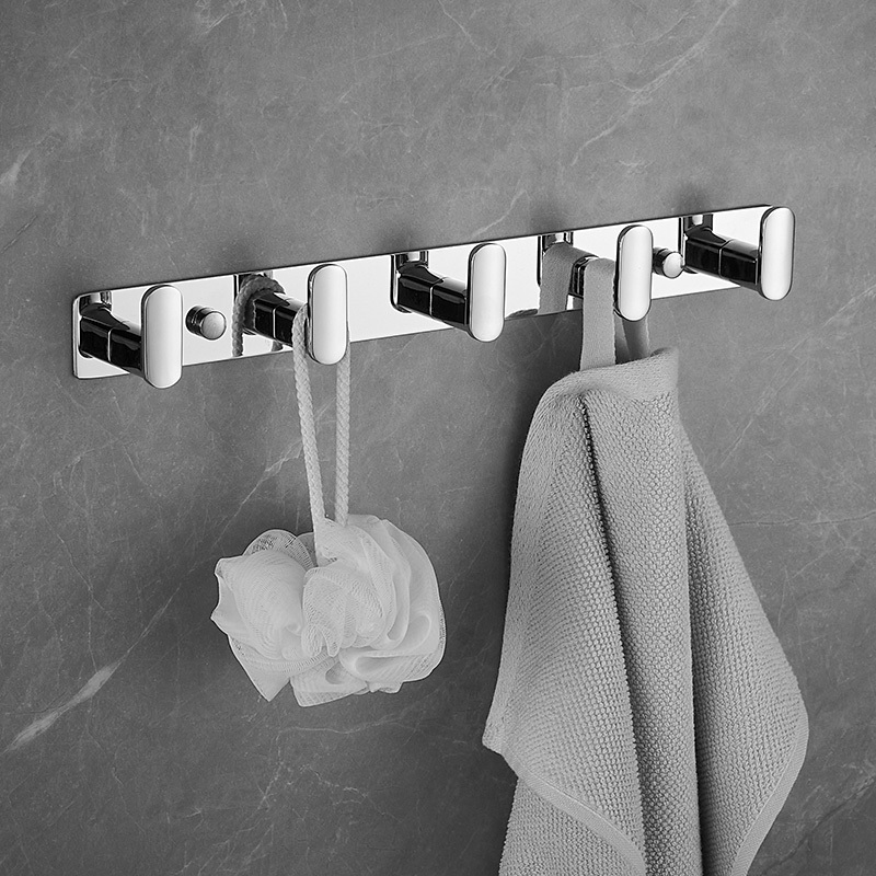 German Olm Stainless Steel Coat Hooks, No-Drill Wall Hooks for Bedroom, Bathroom Hooks, Clothes Hooks Behind the Door