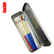 Little fairy ear digging tool Non-slip reinforcement goose feather stick Chicken feather Crane hair ear picking soft hair ear digging artifact Iron box