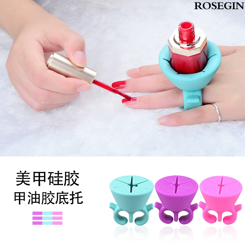 Meijin Nail Dụng cụ cung cấp Nail Ba Lan Chai Chủ Silicone Clip Finger Tách Nail Nail Fixing Chủ - Công cụ Nail