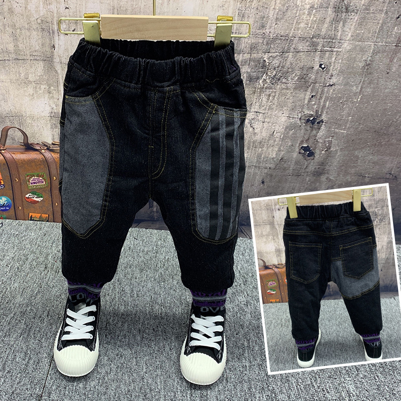 Boy Casual Foreign Style Jeans Baby 2 Yangpie 3 Han Edition 4 Boys 5 Children 6 years 7 autumn Winter Harun Bunch Pants