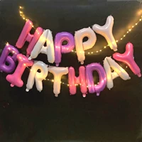 С Днем Рождения английского+2 лампы с бронхиальной трубкой+лентой