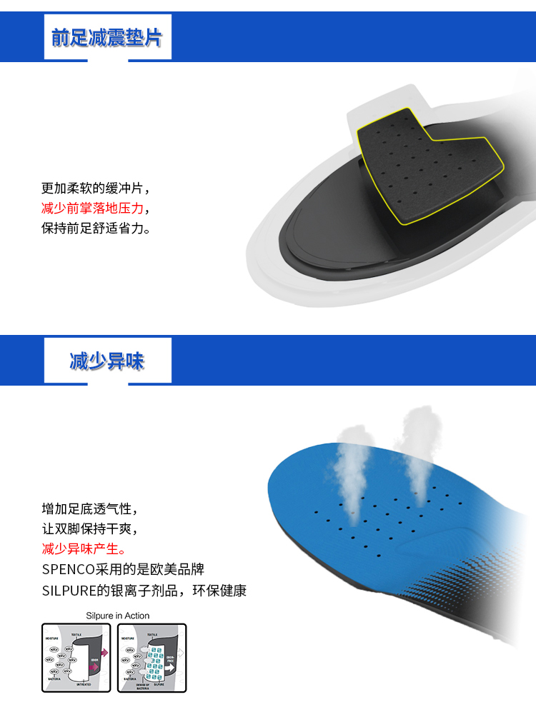 Spenco 思 奔 鞋垫 Nam phẳng chân sửa vòm hỗ trợ chân trong và ngoài chạy giảm xóc đế lót nữ miếng lót giày mua ở đâu