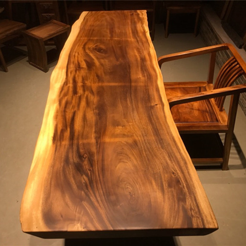 Size: 236 * (80-78-70) * 6 5 huaches wood large board solid wood log tea table desk-Taobao