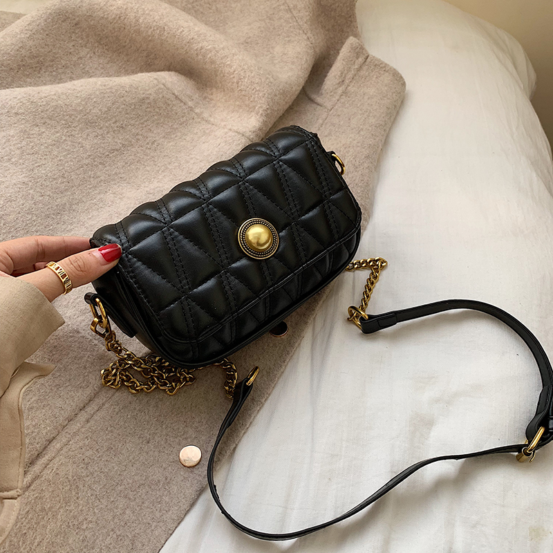 Hong Kong Tide Little Bag Female 2023 new Korean version of the slope - shoulder slope - strap bag fashion diangca gas chain bag