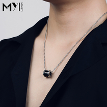 Net red necklace male tide Korean version of the simple tide people small waist pendant Tide men personality men pendant student trend