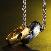 Ming wing titanium steel magic pattern necklace accessories mens domineering pendant mens Korean fashion pendant decorations trendy people