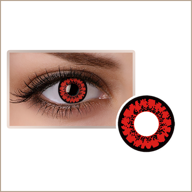 Black Grain Red [2 Pieces Of Nursing Solution]2 Film packaging cosplay Beautiful pupil Wei Wuxian red comic Color rendering Eye of writing wheel purple cartoon White eyes Harajuku storm ash KW
