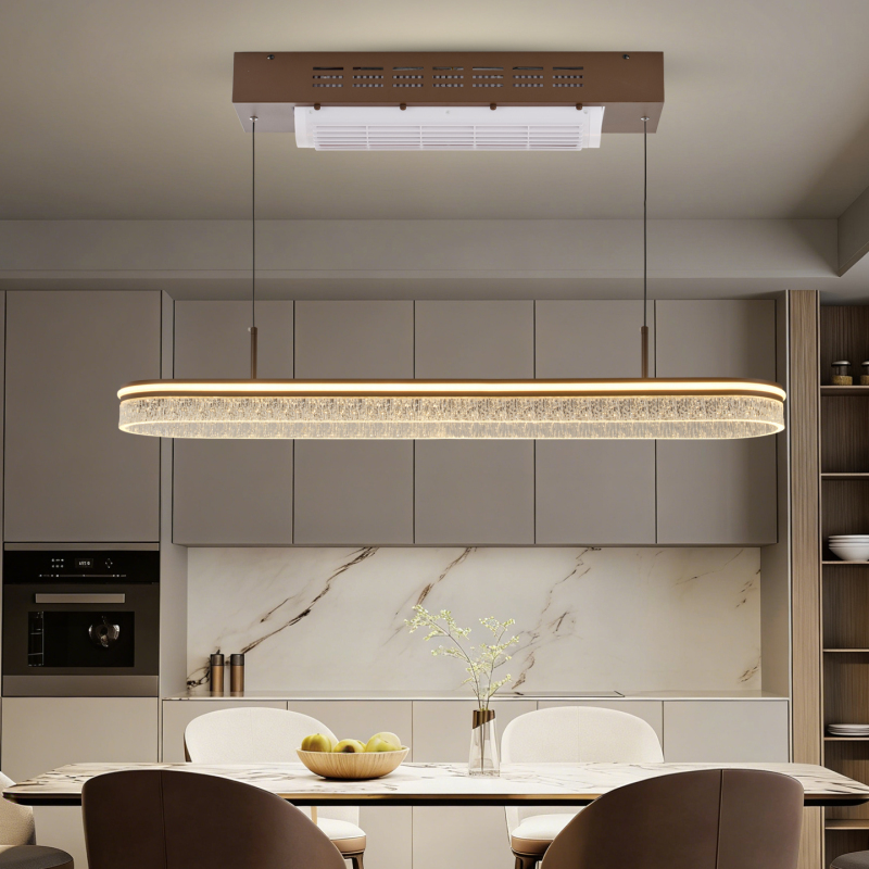 Italian Minimalist Restaurant Fan Chandelier Modern Simple Light Luxury High-End Island Counter Designer Bar Front Desk Lighting